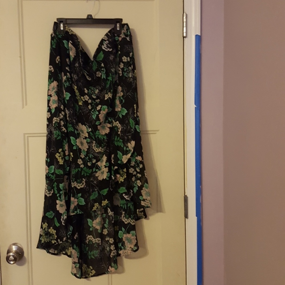Hi Low Floral Skirt